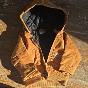 Carhartt Black Quilted Jacket with Orange Tag
